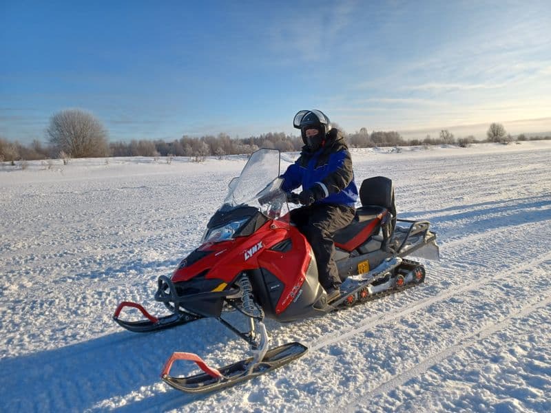 Sean on snowmobile